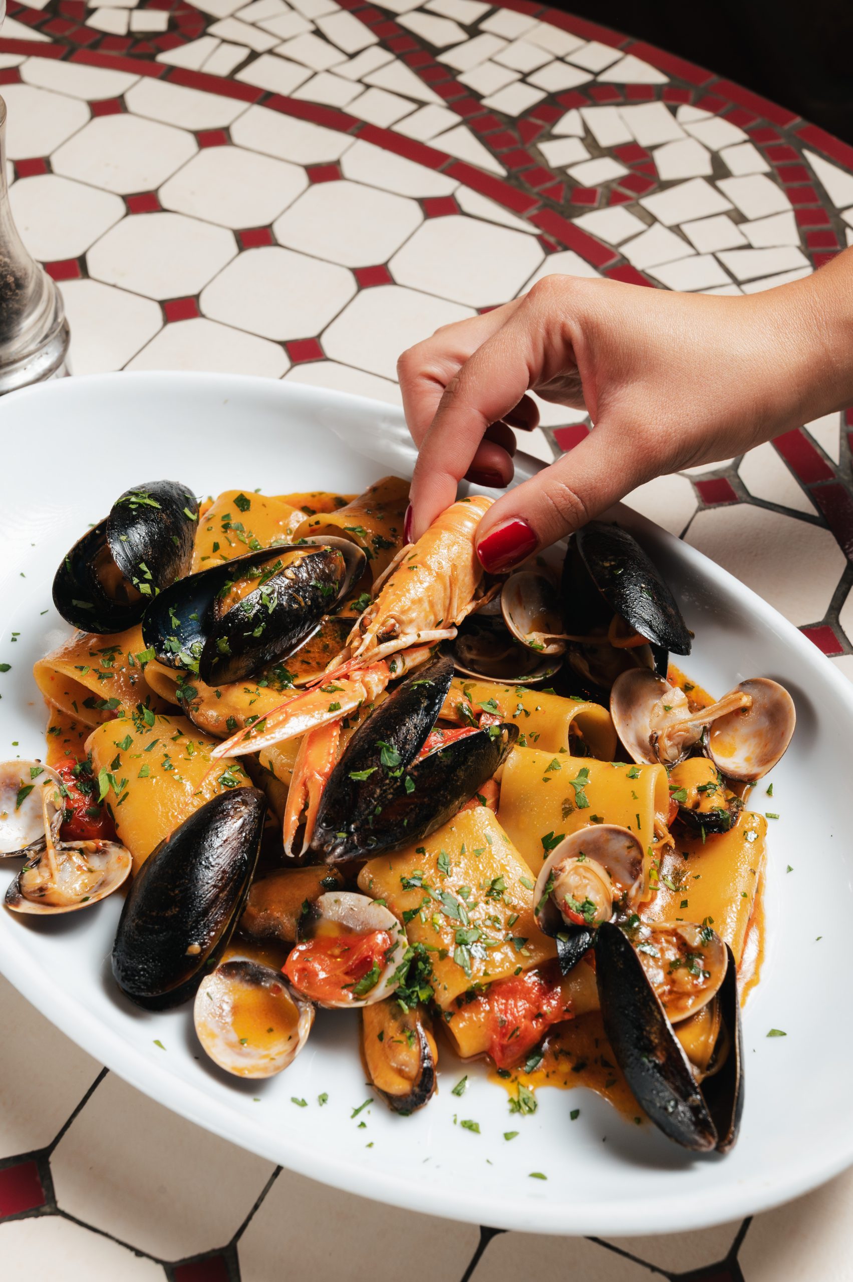 Paccheri frutti di mare Trattoria Volare Zagreb
