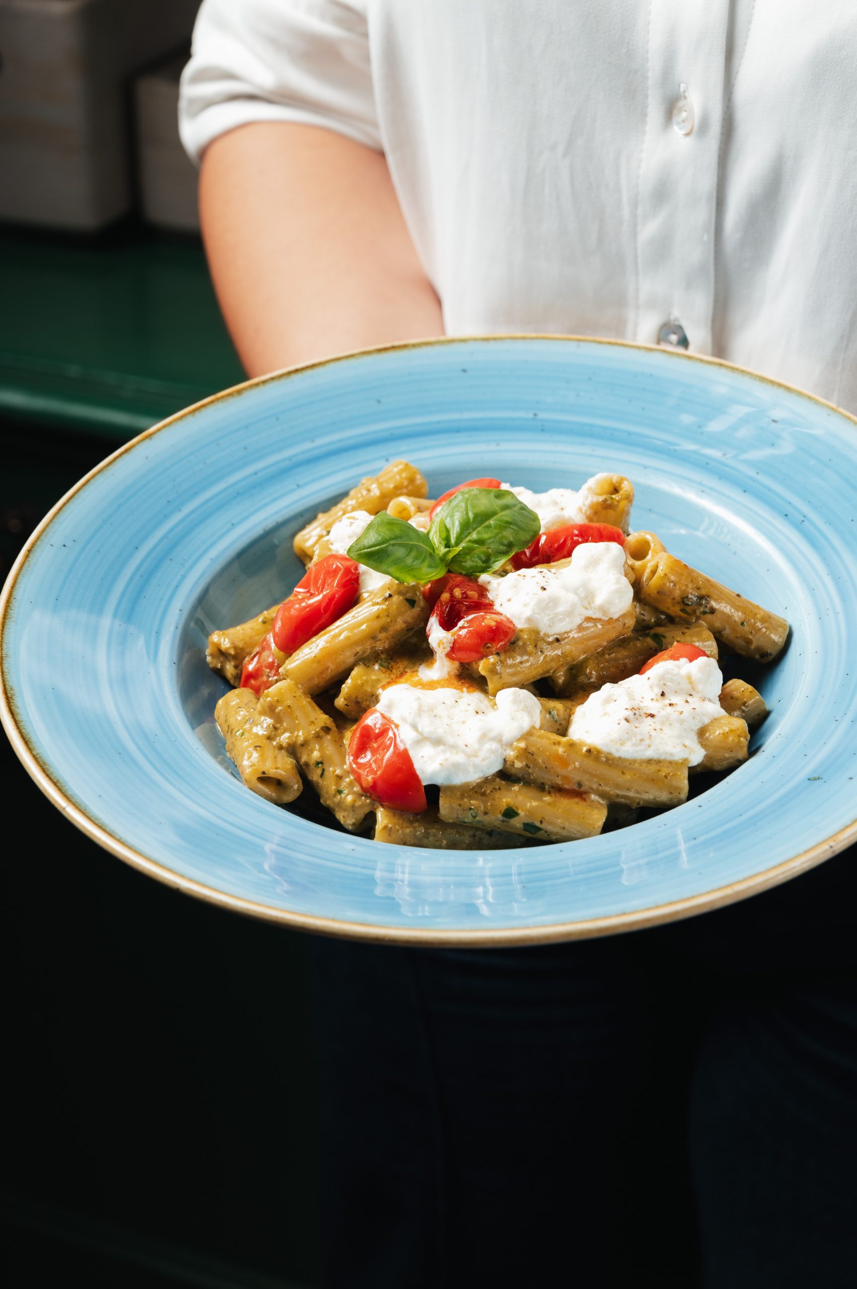 Rigatoni pesto e burrata Trattoria Volare Zagreb